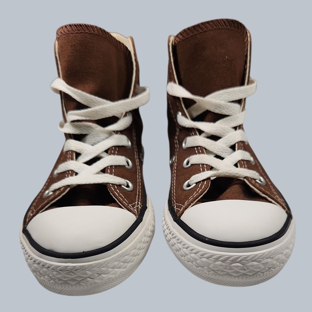 Converse Chuck Taylor All Star High Top Kids Size 1 Chocolate Brown - Picture 5 of 6